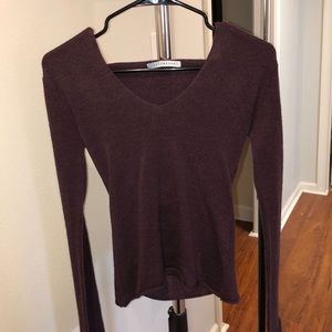 Lilymcneal maroon long sleeve sweater with hoodie